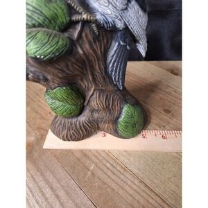 Tree Stump Color Unbranded | Accents | Vintage Red Headed Woodpecker Ceramic Figurine ...
